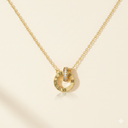 Nandini Roman Letter Gold Necklace