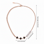 Clover Black Necklace