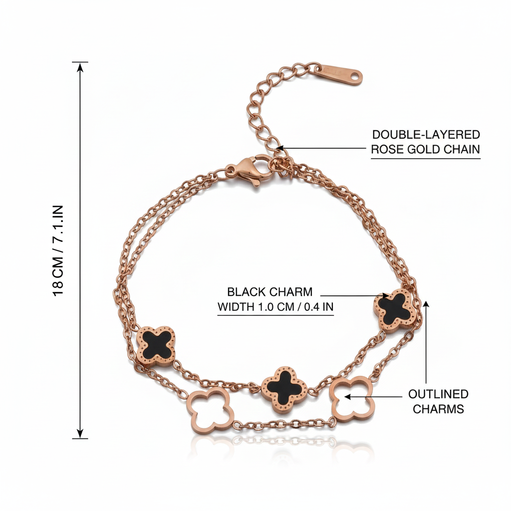 Luxe Clover Charm Bracelet