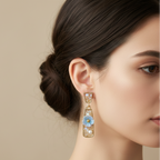 Sky Bloom Pearl Earrings
