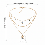 Evil eye 3 Layers Chain Necklace