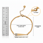 Imperial Gold Bar Snake Chain Bracelet