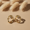 Orbit Diamond Gold Earrings