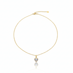 Crystal Heart Pendant Gold Necklace