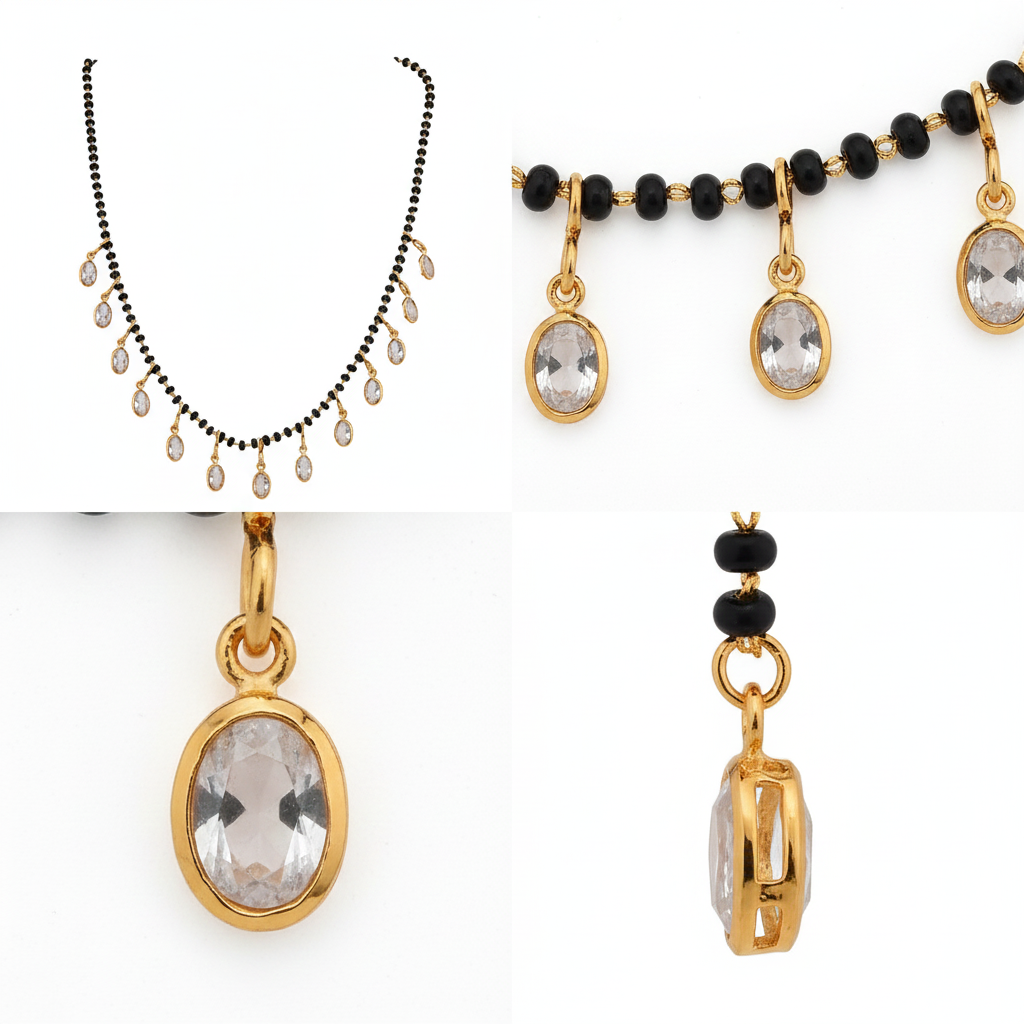 Owl Crystal Tanmaniya Mangalsutra