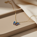 Iridesa Butterfly Gold Pendant Necklace