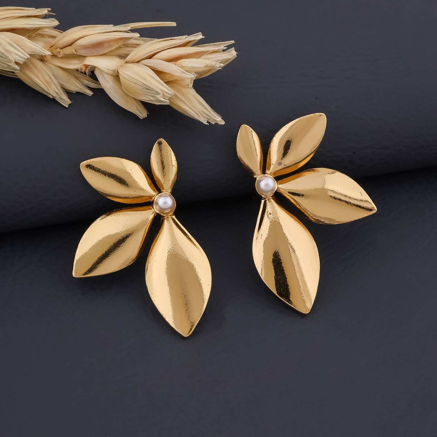 Gold Flower Earrings