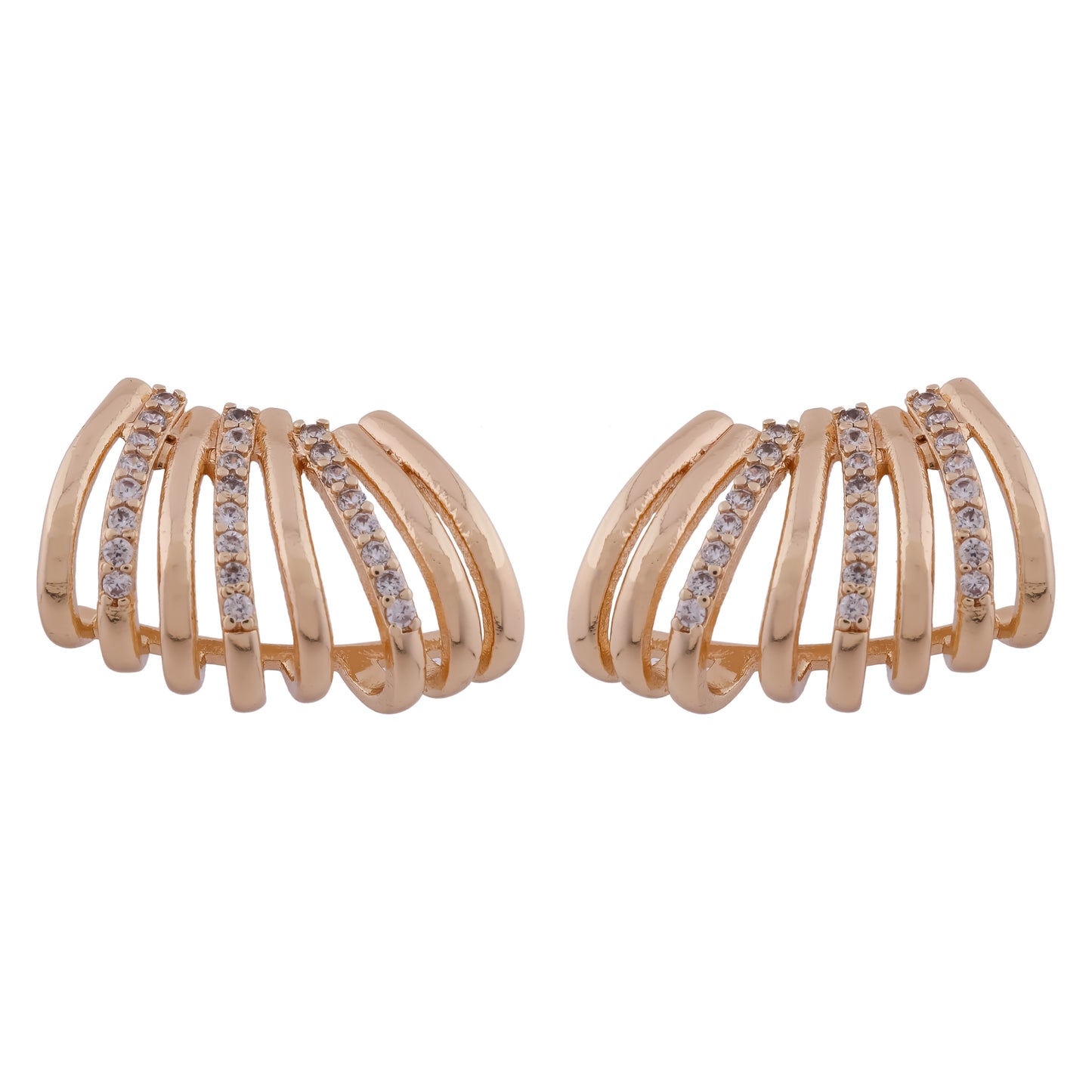 Golden Wave Studs Earrings