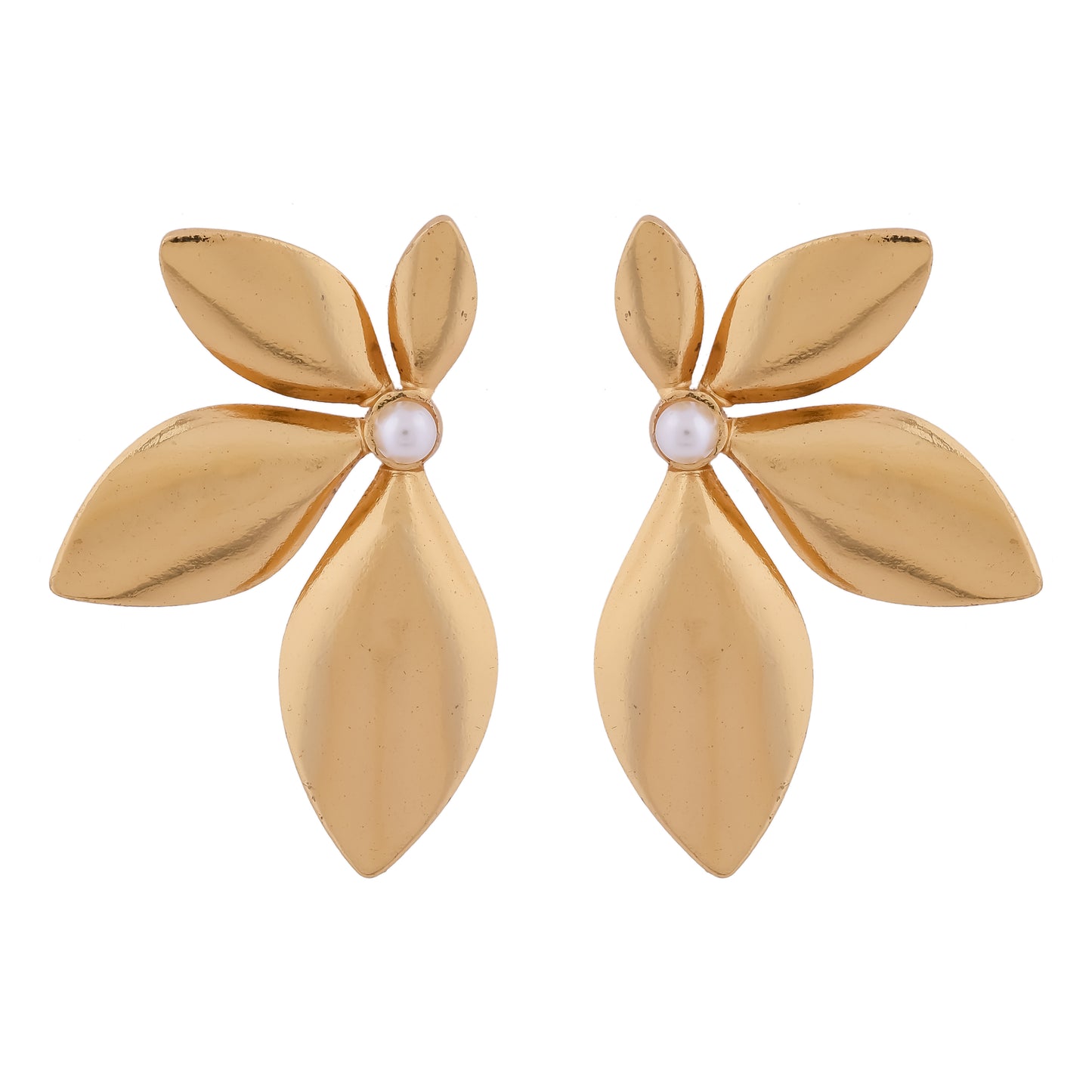 Gold Flower Earrings