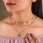 Evil eye 3 Layers Chain Necklace