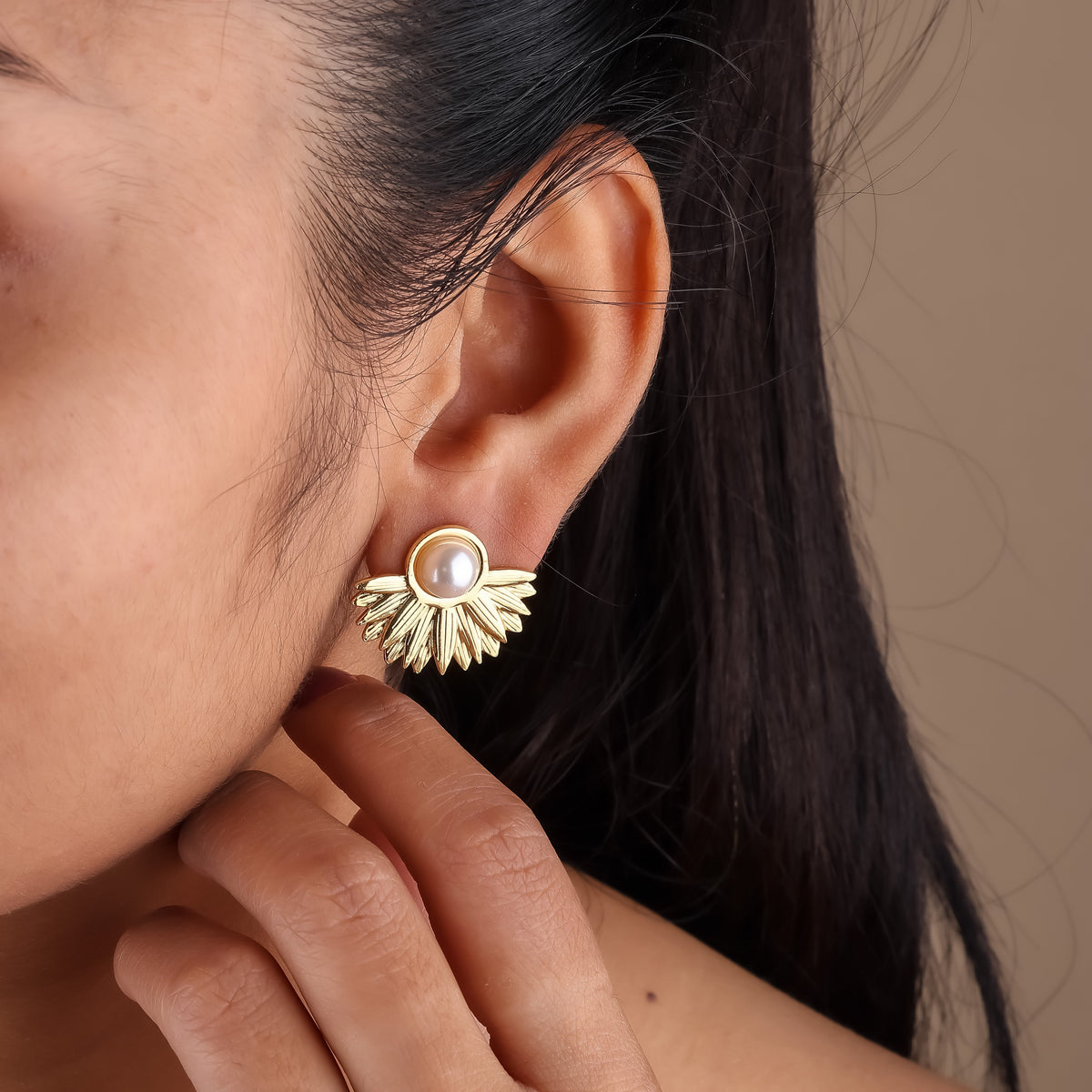 Pearl Hoop Earrings