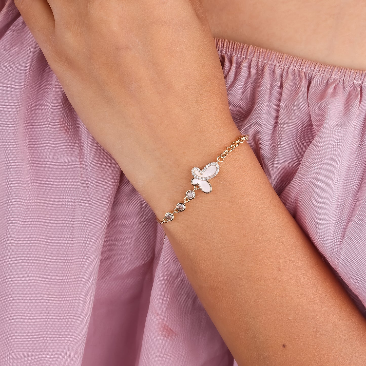 Ethereal Butterfly Stone Bracelet