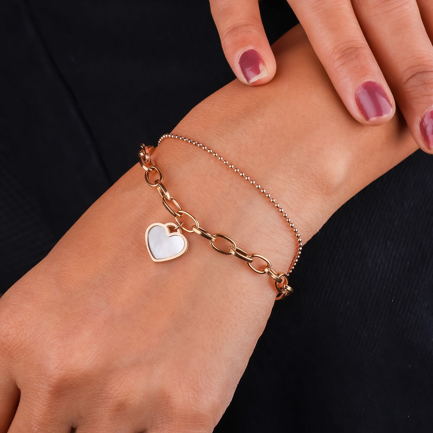 Amoura Luxe Heart Charm Bracelet