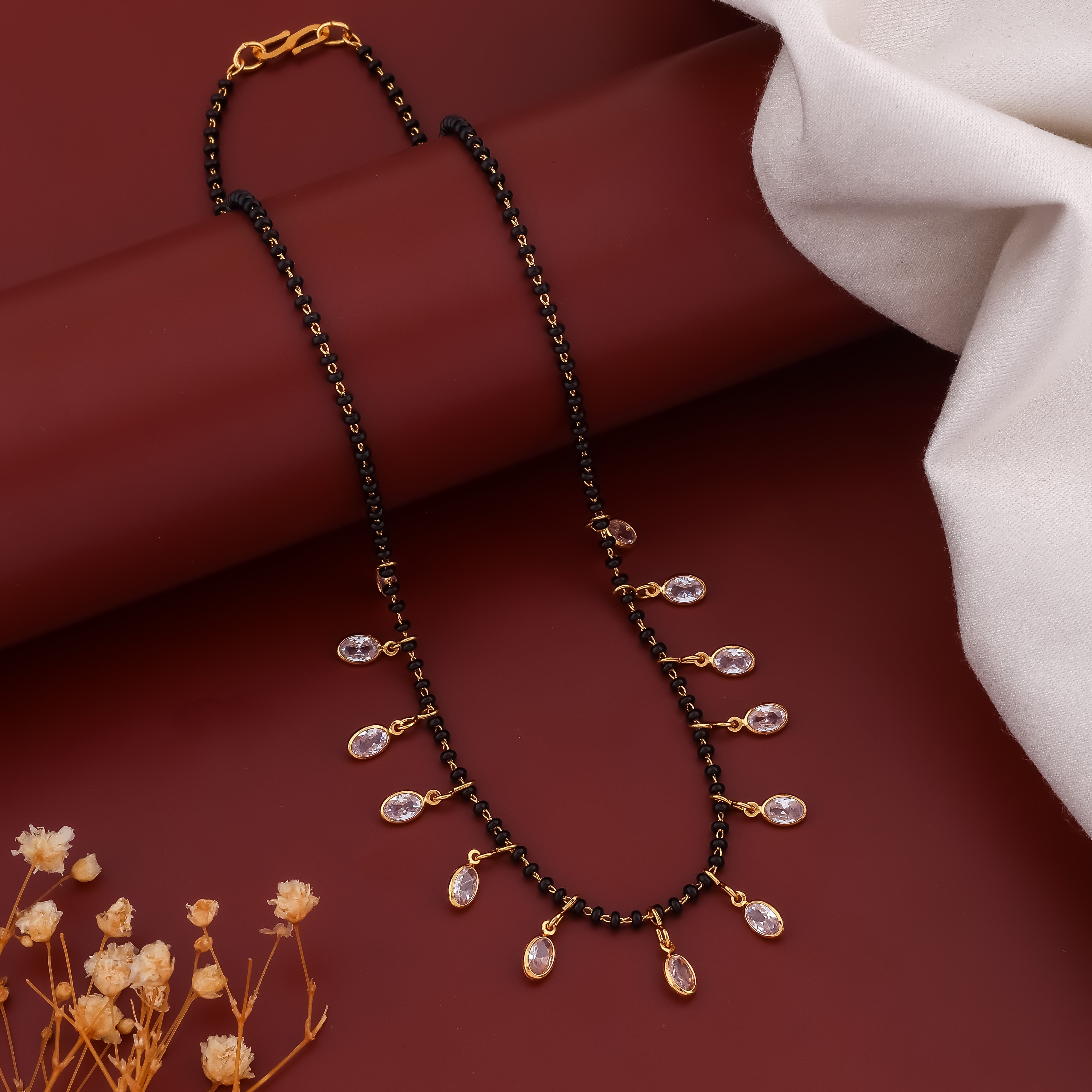 Owl Crystal Tanmaniya Mangalsutra