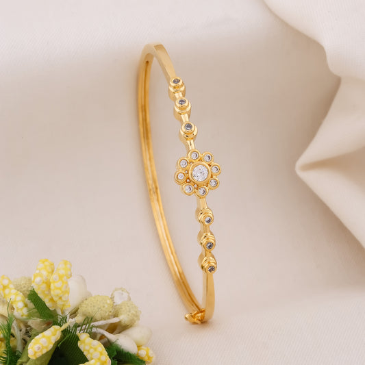 Royal Bloom Diamond Gold Kada