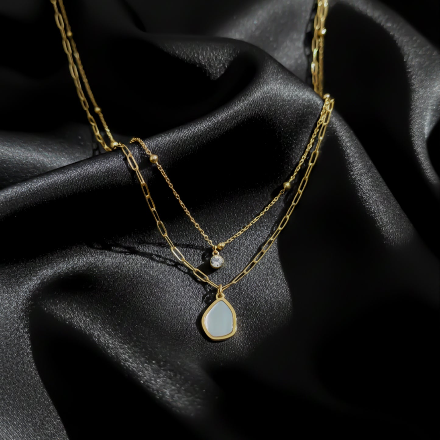 Veloura Luxe Double Layer Gold Pendant