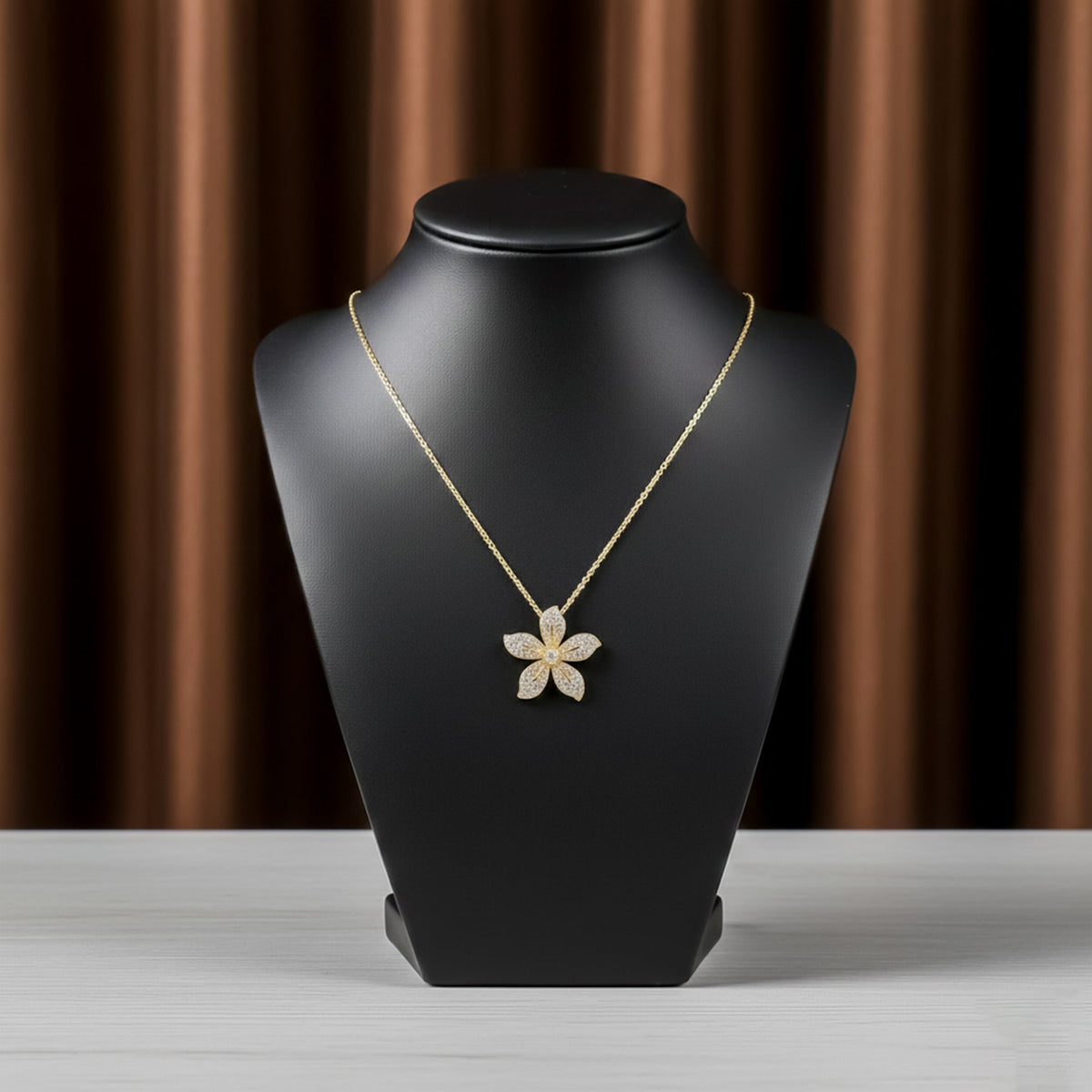 Luxe Floral Sparkle Necklace