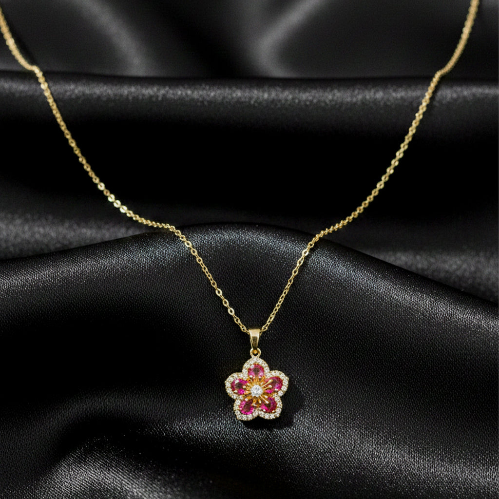 Rose Bloom Luxe Pendant Necklace