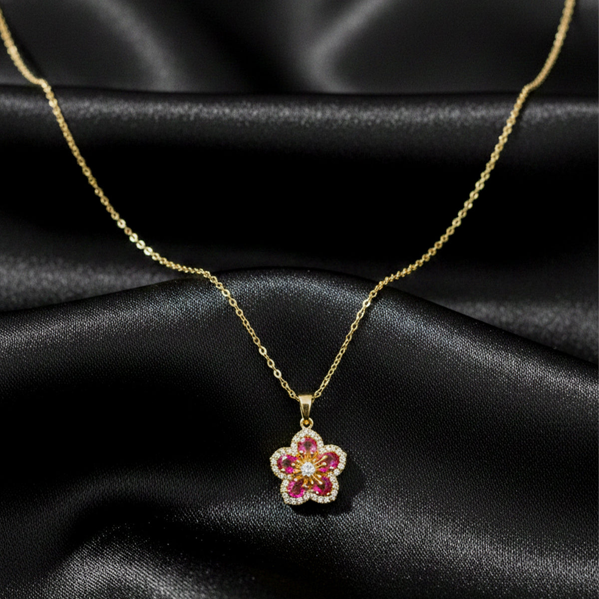 Rose Bloom Luxe Pendant Necklace