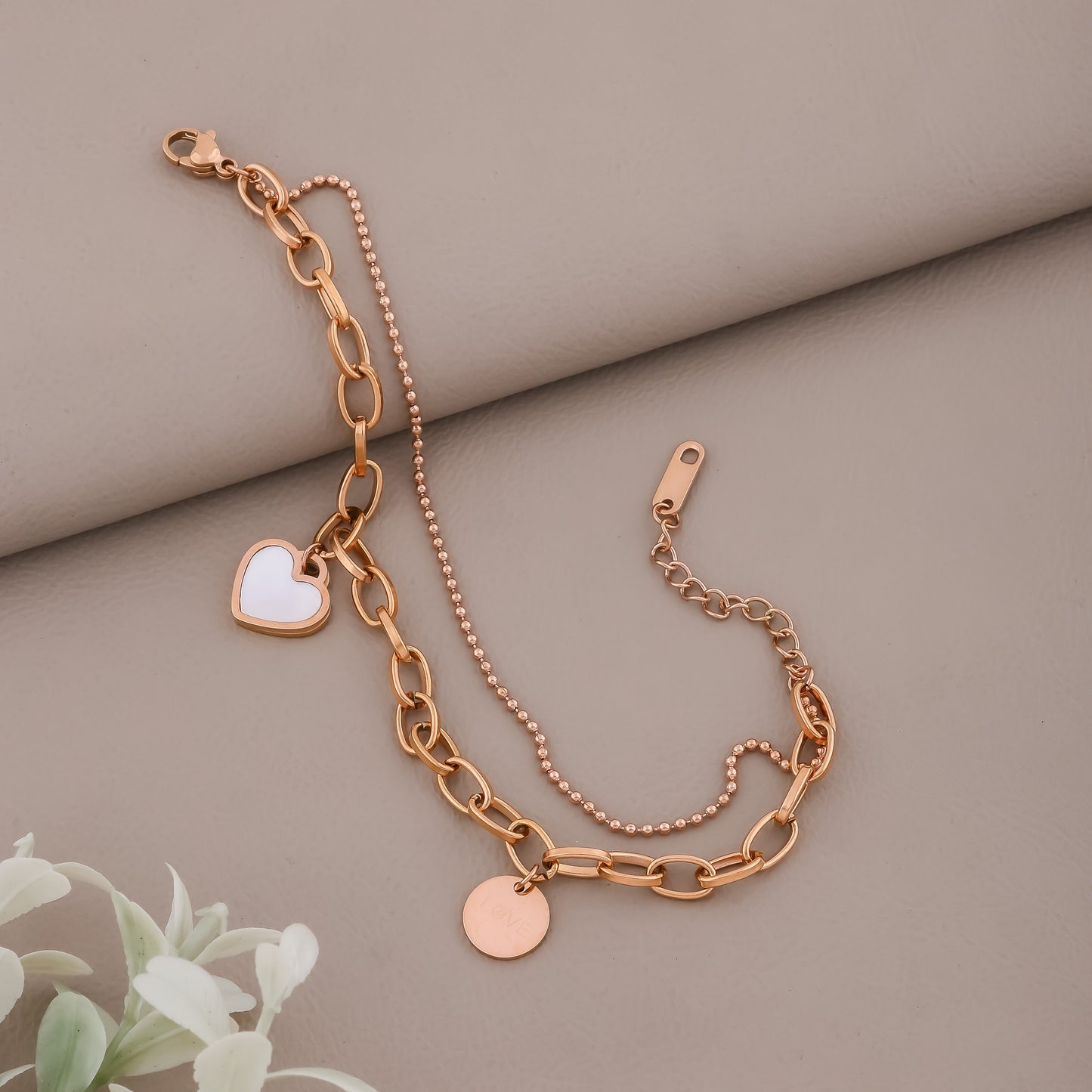 Amoura Luxe Heart Charm Bracelet