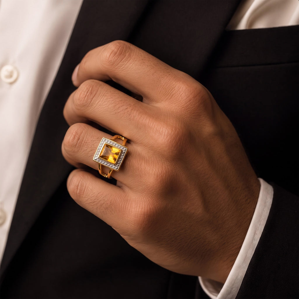 Elite Square Stone Ring